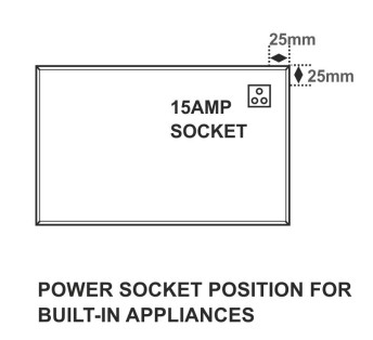 POWER SOCKET POSITION FOR OVEN & MW